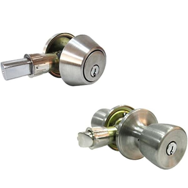 Taiwan Fu Hsing Industrial 223654 Tru-Guard Tulip Mobile Home Combination Lockset; Stainless Steel 223654 - main